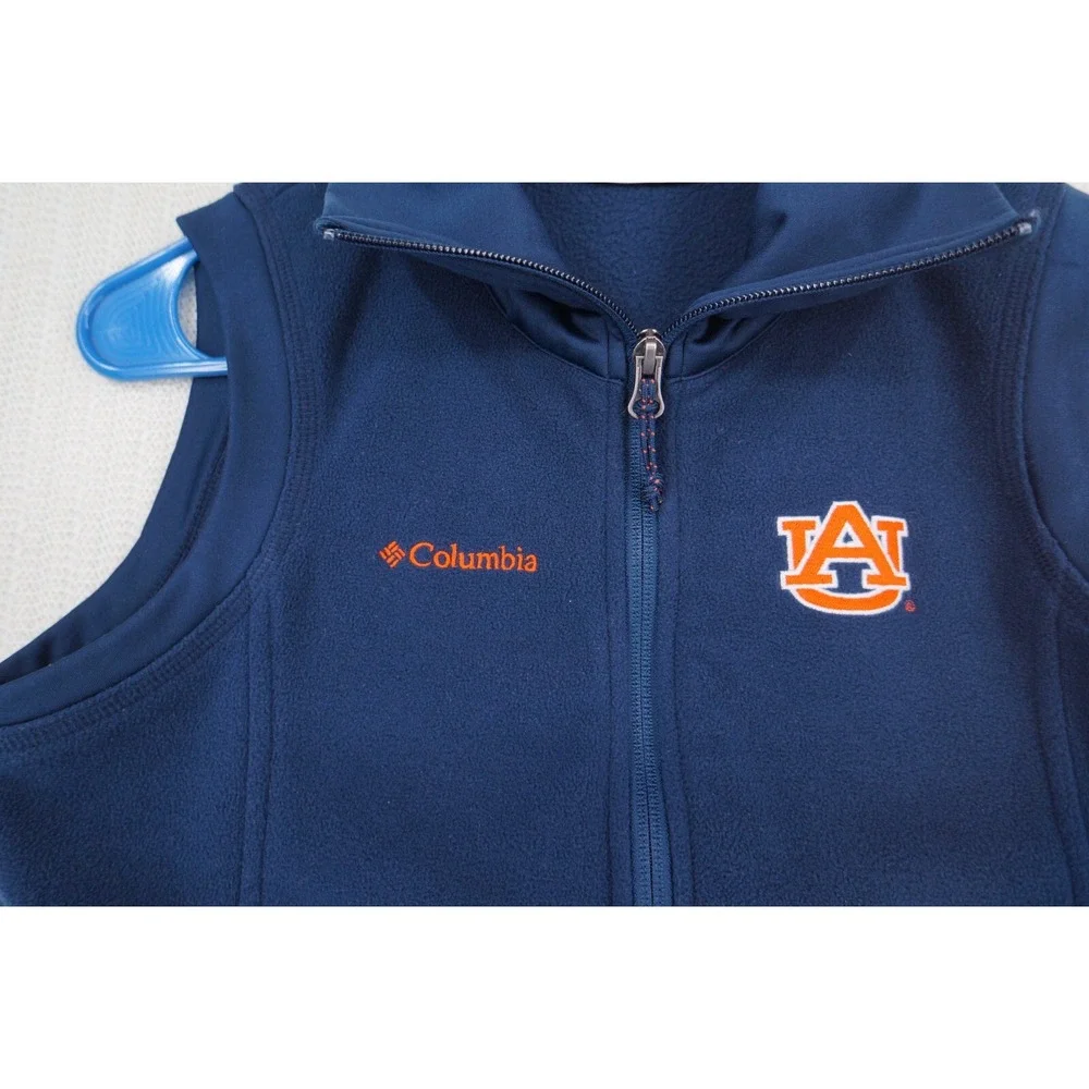 Columbia Auburn Tigers Vest Womens Small Fleece Full Zip Collared NCAA Football